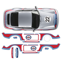 CLASSIC MARTINI Style Sides GRAPHIC SET for CARRERA 911 (930) 1975 - 1989