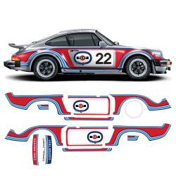 CLASSIC MARTINI Style Sides GRAPHIC SET for CARRERA 911 (930) 1975 - 1989