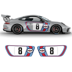 Retro Style Martini Racing Stripes Set for Carrera 1999 - 2020 (996/997/991/992)