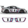 Retro Style Martini Racing Stripes Set for Carrera 1999 - 2020 (996/997/991/992)