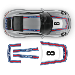 Retro Style Martini Racing Stripes Set for Carrera 1999 - 2020 (996/997/991/992)