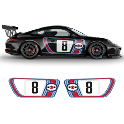 Retro Style Martini Racing Stripes Set for Carrera 1999 - 2020 (996/997/991/992)