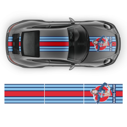 Martini Style Pin Up Girl Racing stripes for Porsche Carrera