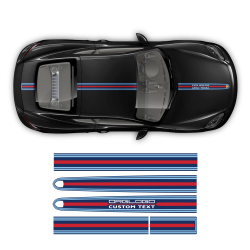 Martini Style THIN Racing stripes LOGO for Porsche Carrera / Cayman / Boxster