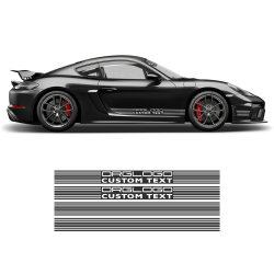 Martini Style THIN Racing stripes LOGO for Porsche Carrera / Cayman / Boxster