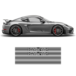 Martini Style THIN Racing stripes LOGO for Porsche Carrera / Cayman / Boxster