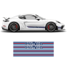 Martini Style THIN Racing stripes LOGO for Porsche Carrera / Cayman / Boxster