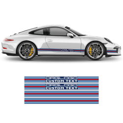 Martini Style THIN Racing stripes LOGO for Porsche Carrera / Cayman / Boxster