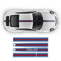 Martini Style THIN Racing stripes LOGO for Porsche Carrera / Cayman / Boxster