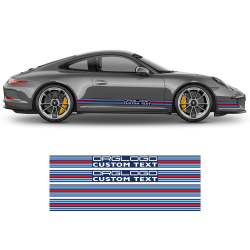 Martini Style THIN Racing stripes LOGO for Porsche Carrera / Cayman / Boxster