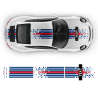 Martini Racing stripes set Pixelate style for Carrera 1999 - 2021