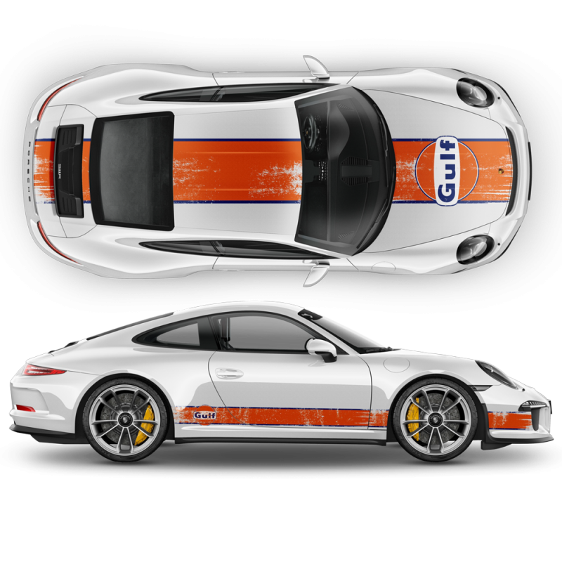 GULF Le Mans Scratched Racing Stripes kit for Carrera 1999 - 2020