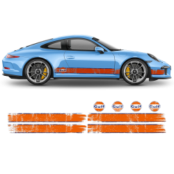 GULF Le Mans Scratched Racing Stripes kit for Carrera 1999 - 2020