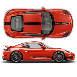 Scratched Two Colors Racing Stripes set Cayman / Boxster 2005 - 2020