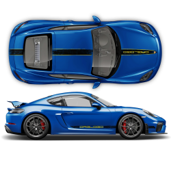 Scratched Two Colors Racing Stripes set Cayman / Boxster 2005 - 2020