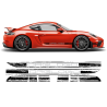 Scratched Two Colors Racing Stripes set Cayman / Boxster 2005 - 2020