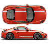 Asymmetrical Racing Stripes set for Cayman / Boxster 2005 - 2018