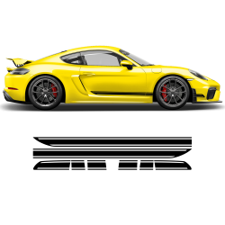 Asymmetrical Racing Stripes set for Cayman / Boxster 2005 - 2018