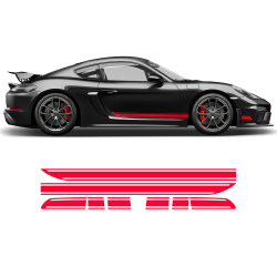 Asymmetrical Racing Stripes set for Cayman / Boxster 2005 - 2018