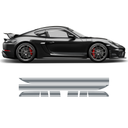 Asymmetrical Racing Stripes set for Cayman / Boxster 2005 - 2018