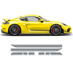 Asymmetrical Racing Stripes set for Cayman / Boxster 2005 - 2018