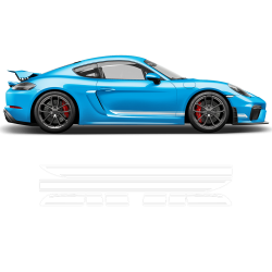 Asymmetrical Racing Stripes set for Cayman / Boxster 2005 - 2018