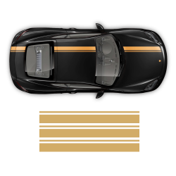 Asymmetrical Racing Stripes set for Cayman / Boxster 2005 - 2018