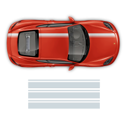 Asymmetrical Racing Stripes set for Cayman / Boxster 2005 - 2018