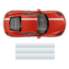 Asymmetrical Racing Stripes set for Cayman / Boxster 2005 - 2018