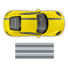 Asymmetrical Racing Stripes set for Cayman / Boxster 2005 - 2018