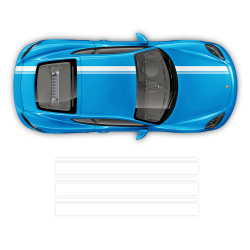 Asymmetrical Racing Stripes set for Cayman / Boxster 2005 - 2018