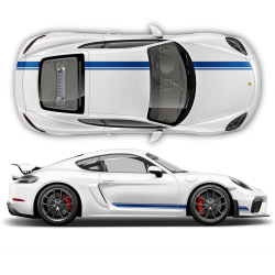 Asymmetrical Racing Stripes set for Cayman / Boxster 2005 - 2018