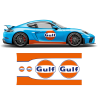 GULF Le Mans RACING STRIPES Set and logos Cayman / Boxster