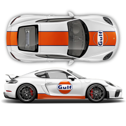 GULF Le Mans RACING STRIPES Set and logos Cayman / Boxster