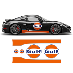 GULF Le Mans RACING STRIPES Set and logos Cayman / Boxster