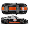 GULF Le Mans RACING STRIPES Set and logos Cayman / Boxster