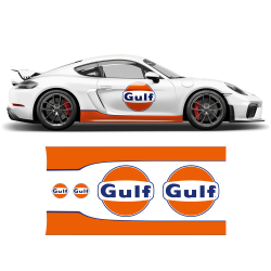 GULF Le Mans RACING STRIPES Set and logos Cayman / Boxster