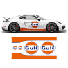 GULF Le Mans RACING STRIPES Set and logos Cayman / Boxster