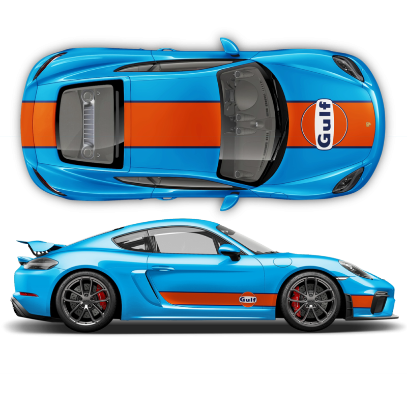 GULF Le Mans RACING STRIPES set for Cayman / Boxster