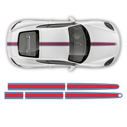 THIN Martini Racing stripes set for Porsche Cayman / Boxster