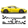 Checkered Side Graphic Design for Porsche Cayman / Boxster