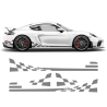 Checkered Side Graphic Design for Porsche Cayman / Boxster