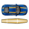 Contoured R Stripes Over The Top Cayman / Boxster 2005 - 2020