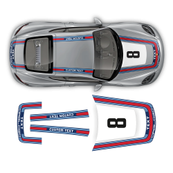 RETRO STYLE MARTINI RACING STRIPES SET for CAYMAN 2005 - 2021