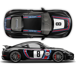 RETRO STYLE MARTINI RACING STRIPES SET for CAYMAN 2005 - 2021