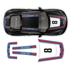 RETRO STYLE MARTINI RACING STRIPES SET for CAYMAN 2005 - 2021