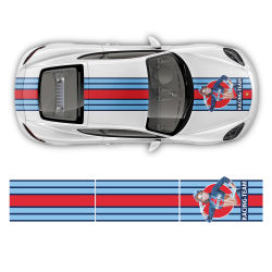 Martini Style Pin Up Girl Racing stripes for Porsche Cayman / Boxster