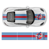 Martini Style Pin Up Girl Racing stripes for Porsche Cayman / Boxster