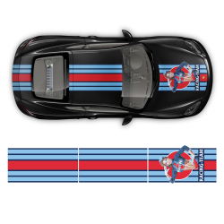 Martini Style Pin Up Girl Racing stripes for Porsche Cayman / Boxster