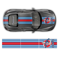 Martini Style Pin Up Girl Racing stripes for Porsche Cayman / Boxster